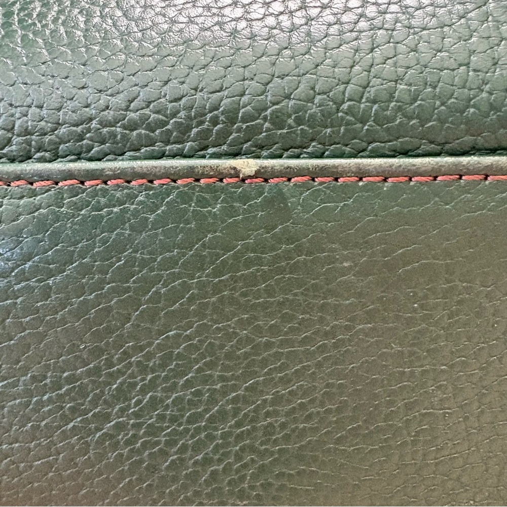 Vintage Liz Claiborne Green and Brown Leather Bag - Picture 14 of 16